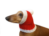 Christmas Santa hat dog dachshund dachshundknit