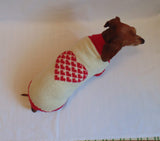 Dachshund clothes Heart knitted sweater - dachshundknit