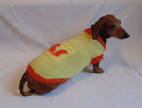 Fox sweater for dachshund, dachshund costume, dachshund clothing dachshundknit