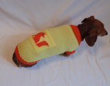Fox sweater for dachshund, dachshund costume, dachshund clothing dachshundknit