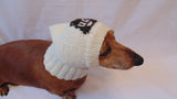 Hat for dog funny poop, warm winter hat for small dog - dachshundknit