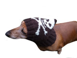 Halloween hat for dog with skull and cross bones