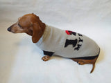 I love my dog dachshund sweater dachshundknit