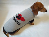 I love my dog dachshund sweater dachshundknit