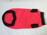 Knitted pink heart sweater for dachshund dachshundknit