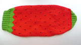 Knitted sweater strawberry for dogs, clothes for dachshunds dachshundknit