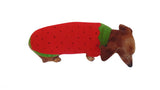 Knitted sweater strawberry for dogs, clothes for dachshunds dachshundknit