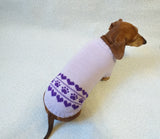 Lilac knitted sweater for dogs, clothes for dachshunds, sweater for dogs, clothes for dogs, sweater for small dogs, dachshund sweater dachshundknit