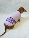 Lilac knitted sweater for dogs, clothes for dachshunds, sweater for dogs, clothes for dogs, sweater for small dogs, dachshund sweater dachshundknit