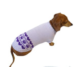 Lilac knitted sweater for dogs, clothes for dachshunds, sweater for dogs, clothes for dogs, sweater for small dogs, dachshund sweater dachshundknit