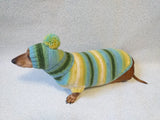Set sweater and hat for dogs, sweater and hat for dachshunds, clothes for dogs, clothes for dachshunds - dachshundknit