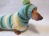 Set sweater and hat for dogs, sweater and hat for dachshunds, clothes for dogs, clothes for dachshunds - dachshundknit