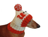 Winter knitted hat squirrels for a small dog, handmade hat dachshund, - dachshundknit