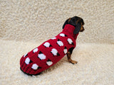 Dachshund sweater Sheep dog outfit apparel warm festive custom knit pet clothes costume dachshund