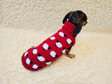 Dachshund sweater Sheep dog outfit apparel warm festive custom knit pet clothes costume dachshund