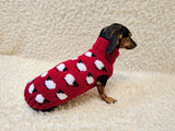 Dachshund sweater Sheep dog outfit apparel warm festive custom knit pet clothes costume dachshund