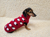 Dachshund sweater Sheep dog outfit apparel warm festive custom knit pet clothes costume dachshund