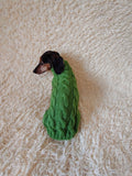 Dachshund Cable Knit Sweater, Dog Turtleneck, Knitted Puppy Clothes, Winter Dog Coat, Handmade Dog Apparel, Long Dog Breed Sweater