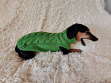 Dachshund Cable Knit Sweater, Dog Turtleneck, Knitted Puppy Clothes, Winter Dog Coat, Handmade Dog Apparel, Long Dog Breed Sweater