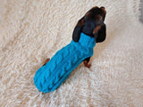 Dachshund Cable Knit Sweater, Dog Turtleneck, Knitted Puppy Clothes, Winter Dog Coat, Handmade Dog Apparel, Long Dog Breed Sweater (Копия)