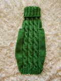 Dachshund Cable Knit Sweater, Dog Turtleneck, Knitted Puppy Clothes, Winter Dog Coat, Handmade Dog Apparel, Long Dog Breed Sweater