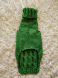 Dachshund Cable Knit Sweater, Dog Turtleneck, Knitted Puppy Clothes, Winter Dog Coat, Handmade Dog Apparel, Long Dog Breed Sweater
