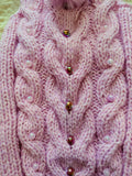 Dachshund Hoodie, Knitted Dog Jumper with Hood, Pink Wiener Dog Clothes, Puppy Winter Sweater, Handmade Pet Apparel