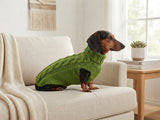 Dachshund Cable Knit Sweater, Dog Turtleneck, Knitted Puppy Clothes, Winter Dog Coat, Handmade Dog Apparel, Long Dog Breed Sweater