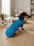 Dachshund Cable Knit Sweater, Dog Turtleneck, Knitted Puppy Clothes, Winter Dog Coat, Handmade Dog Apparel, Long Dog Breed Sweater (Копия)