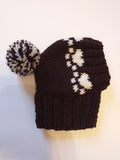 Paws clothes hat for dachshund or small dog,hat print paws with pom pom for dog,clothes with paws for dogs