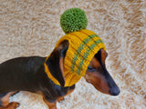 Pet clothes hat with open ears,gift for dog dachshundknit