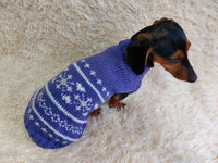 Christmas snowflake clothing for pets,dog jumper winter xmas,dachshund snowflake sweater,pets gift xmas dachshundknit