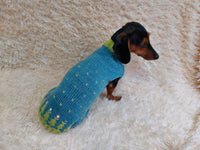 Warm winter sweater for small dogs, dog clothes, sweater for small dogs, clothes knitted sweater, knitted wool sweater for small dog dachshundknit