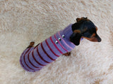 Striped Clothes With Button Pet Dog, Dog Jumper Winter Christmas, Dachshund Button Sweater, Pets Gift dachshundknit