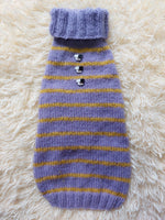 Striped Clothes With Button Pet Dog,Dog Jumper Winter Christmas,Dachshund Button Sweater,Pets Gift dachshundknit