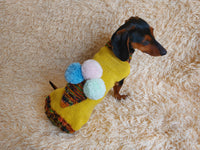 Pet clothing ice cream jumper, ice cream sweater for dogs dachshundknit