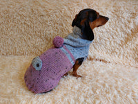 Pet Clothes Warm Alpaca Coat Knitted Vest Sweater Coat Dog Hoodie Clothing Hoody for Photo Props or Dog Gift dachshundknit