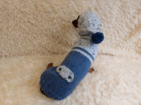 Blue denim knitted sweater for a dachshund or small dog, warm winter sweater for small dogs, dog clothes, sweater for small dogs dachshundknit