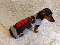 Christmas sweater with snowflake for dogs, sweater snowflake for dog, christmas sweater with snowflake for little dachshund dachshundknit