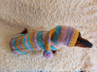 Sweater and hat set with paws and dachshunds,Dachshund costume sweater and hat with paws and dachshunds dachshundknit