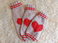 Festive Heart Pet Outfit Heart Jumper Dog Clothes Sweater Valentine's Day,Dog Lover Gift Knitted Sweater. dachshundknit