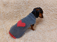 Heart Pet Clothes, Heart Dog Jumper, Gift for Pet Lovers dachshundknit