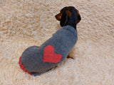 Heart Pet Clothes, Heart Dog Jumper, Gift for Pet Lovers dachshundknit