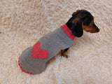 Heart Pet Clothes, Heart Dog Jumper, Gift for Pet Lovers dachshundknit