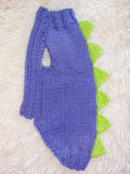 Dinosaur sweater for dachshund or small dog,Dinosaur sweater for small dog, clothes for dog dinosaur, knitted dinosaur sweater.