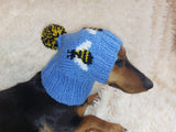Pet clothes bee hat, bee hat for dogs, halloween bee hat for dachshund dog