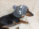 Pet Clothes Boned Hat with Pompom,Bone Dog Hat,Halloween Bonnet Hat for Dachshund Dog