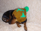 Pet Clothes Dinosaur Hat with Pompom,Dino Animals Hat for Dogs,Halloween Dinosaur Hat for Dachshund Dog