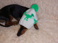 Pet Clothes Dinosaur Hat with Pompom,Dino Animals Hat for Dogs,Halloween Dinosaur Hat for Dachshund Dog