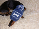 Pet Clothes Boned Hat with Pompom,Bone Dog Hat,Halloween Bonnet Hat for Dachshund Dog